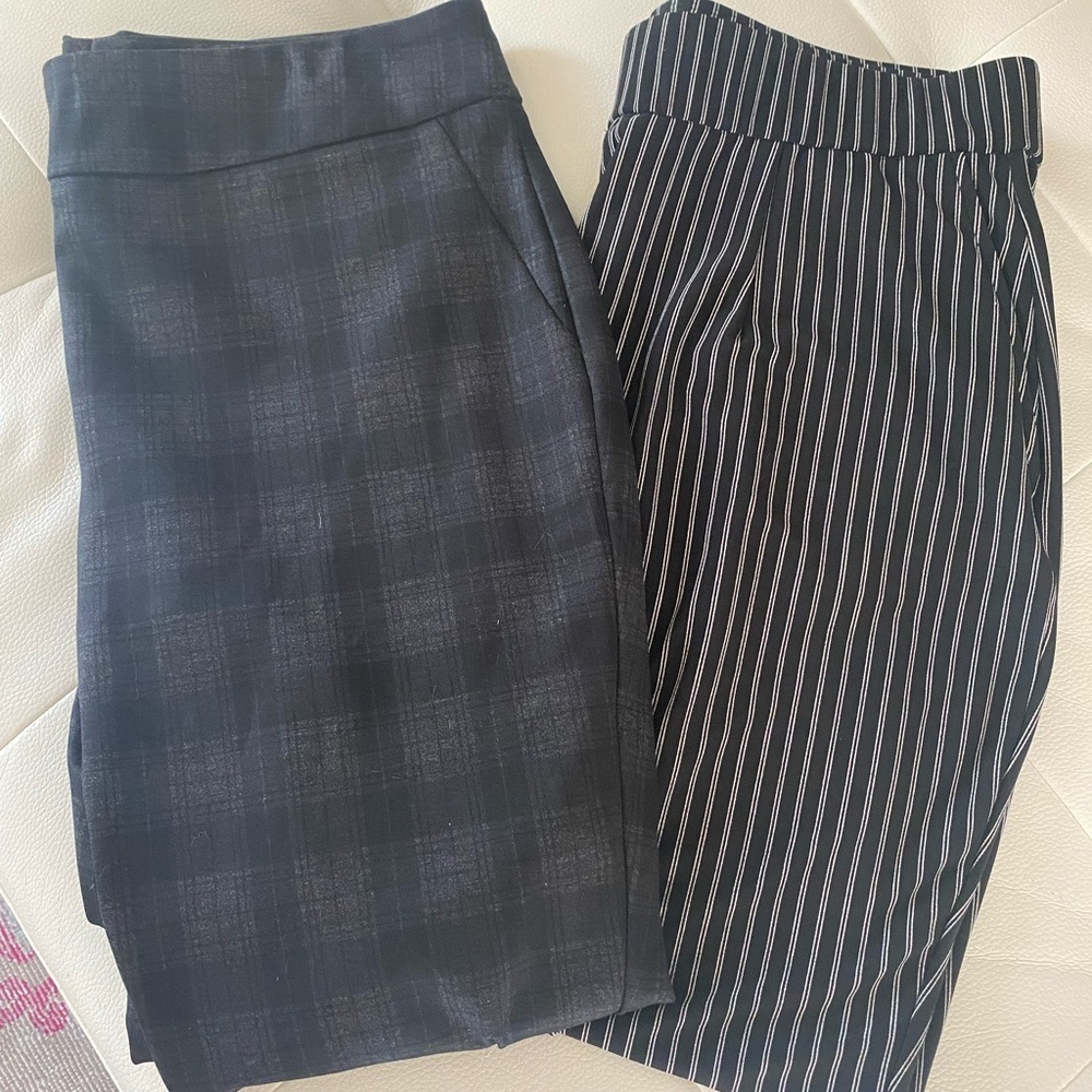 Hilary Radley Pinstripe & Plaid Pants Sz L. 2 for $20. 
New w/out tags.